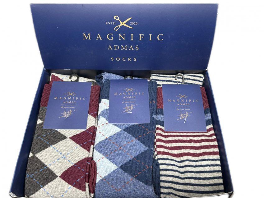 29113 CALCETIN HOMBRE EXPOSITOR ROMBOS ADMAS (12 PARES)