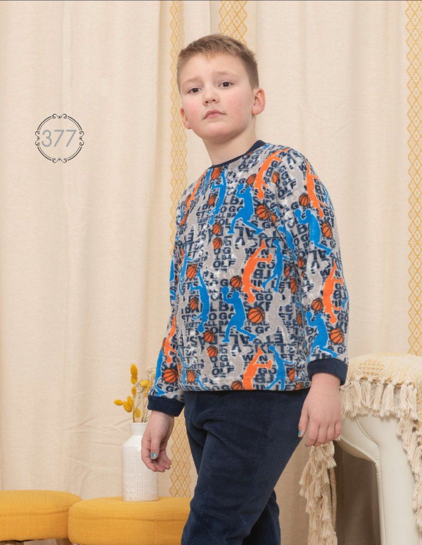 KN 377 PIJAMA  NIÑO CORALINA NACARINA  (8 a 16) KINANIT