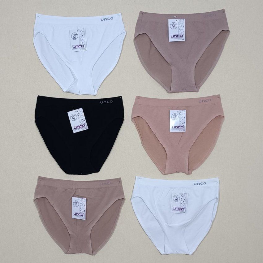 pack 6 bragas bikini de algodon sin costuras unco modelo 622
