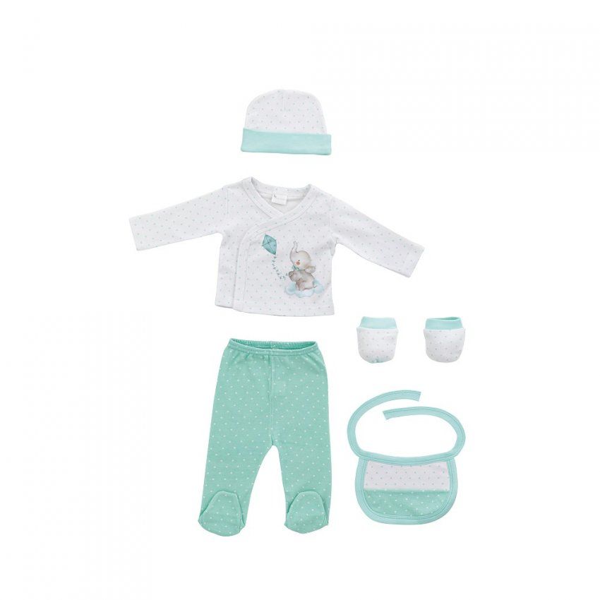 SET 20 CONJUNTO INFANTIL 5 PIEZAS ELEFANTE NTERBABY