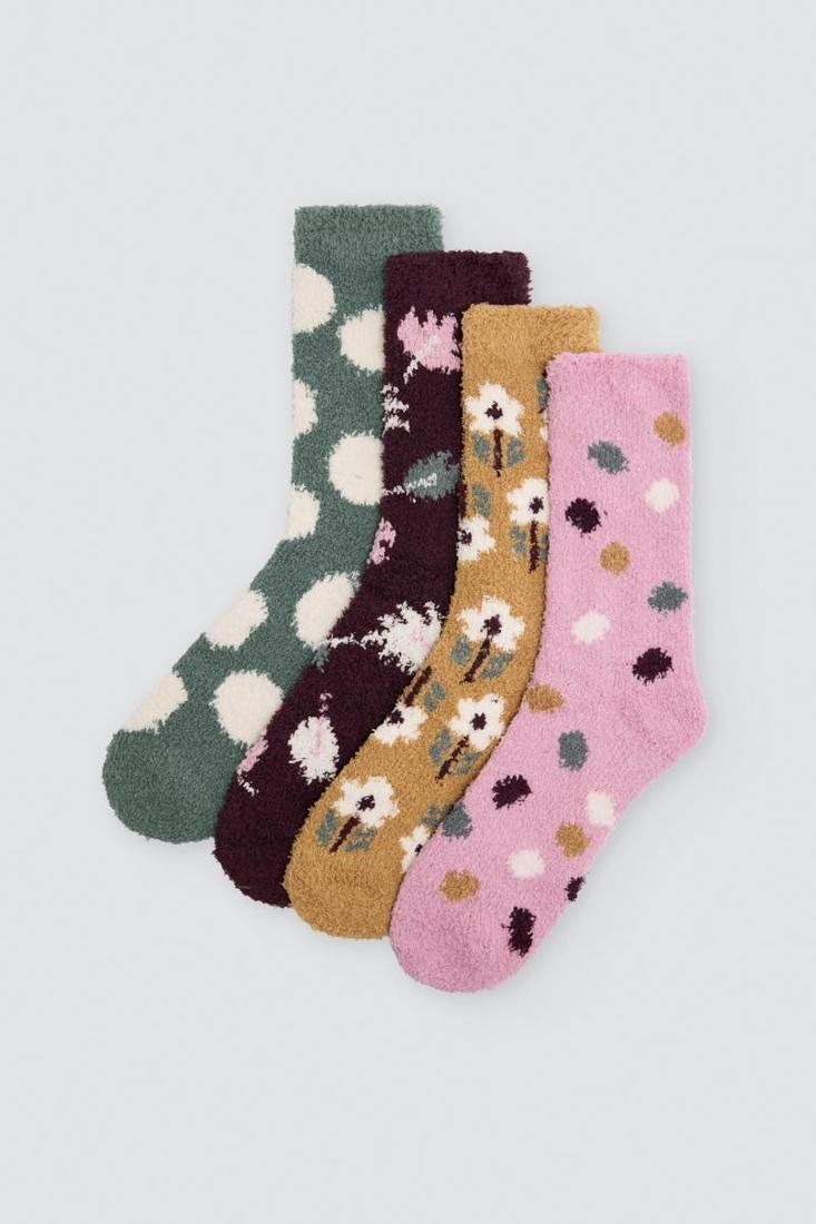 Expositor calcetines de franela mujer Ysabel Mora Ref. 12128 con estampados surtidos
