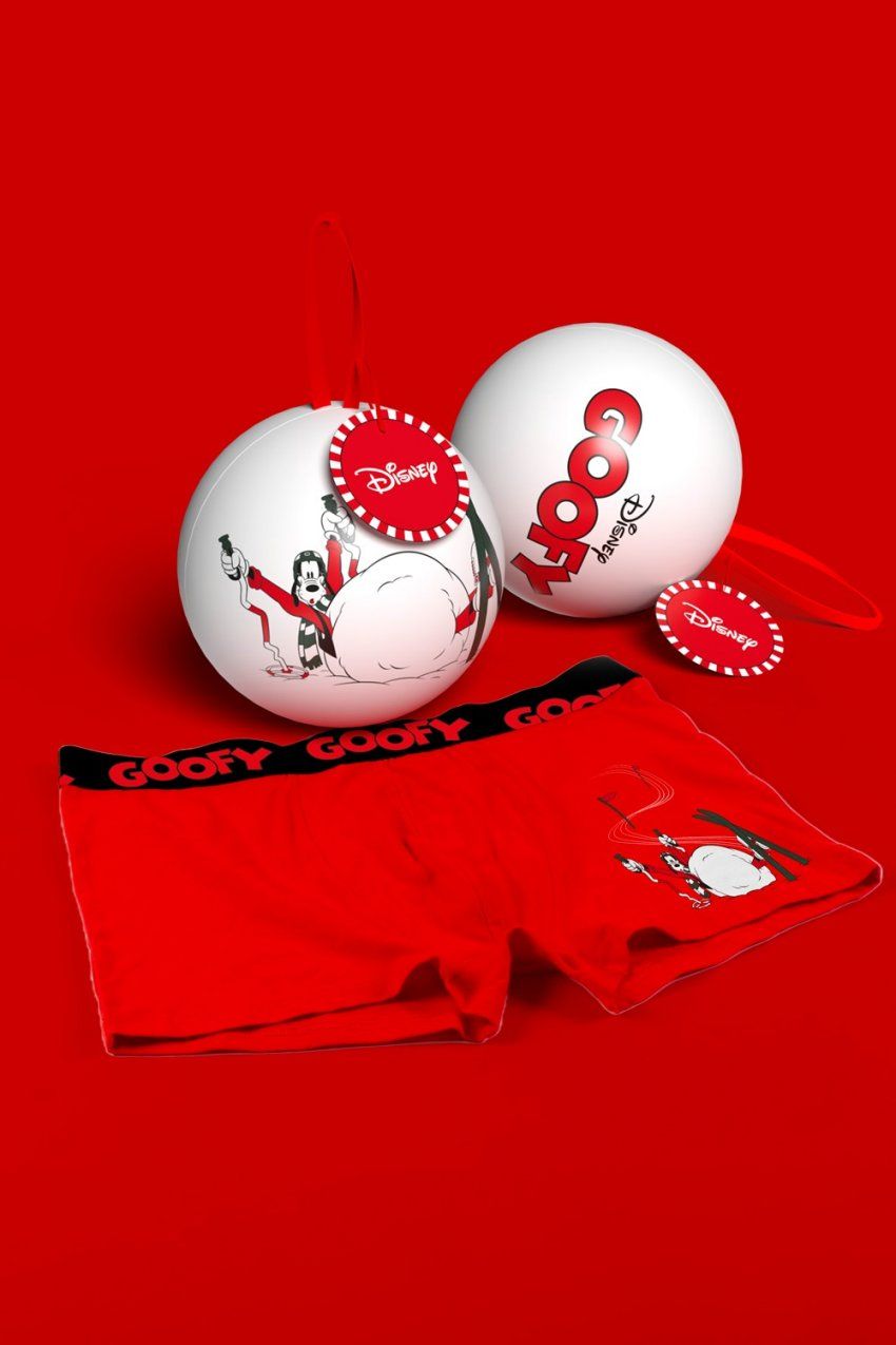 48601 BOXER  ROJO BOLA NIEVE GOOFY ADMAS