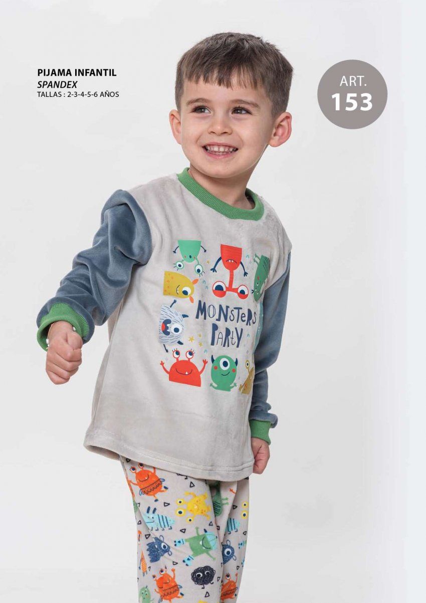 KN 153 PIJAMA  NIÑO  SPANDEX 2 a 6 AÑOS KINANIT