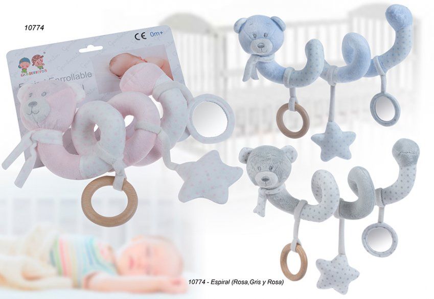 10774 MUÑECO SONAJERO ESPIRTAL ENROLLABLE PARA CARRO AL POR MAYOR DE GAMBERRITOS