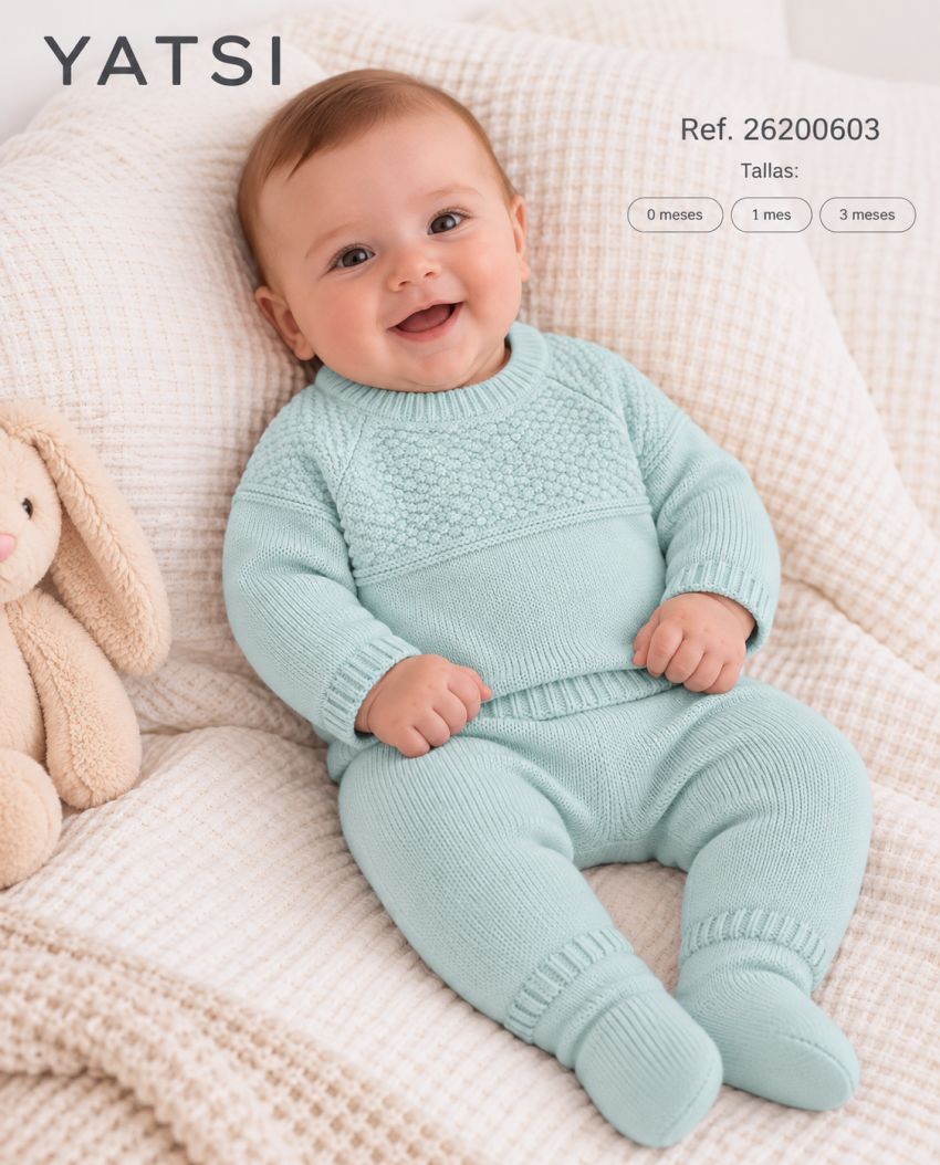 26200603 CONJUNTO TRICOP BEBE POLAINA PUNTO YATSI
