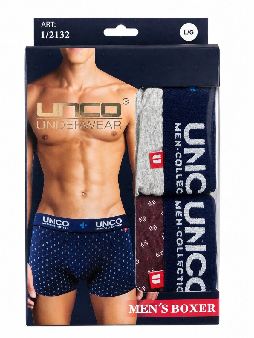 1/2132 BOXER hombre en pack de dos al por mayor de la marca Unco