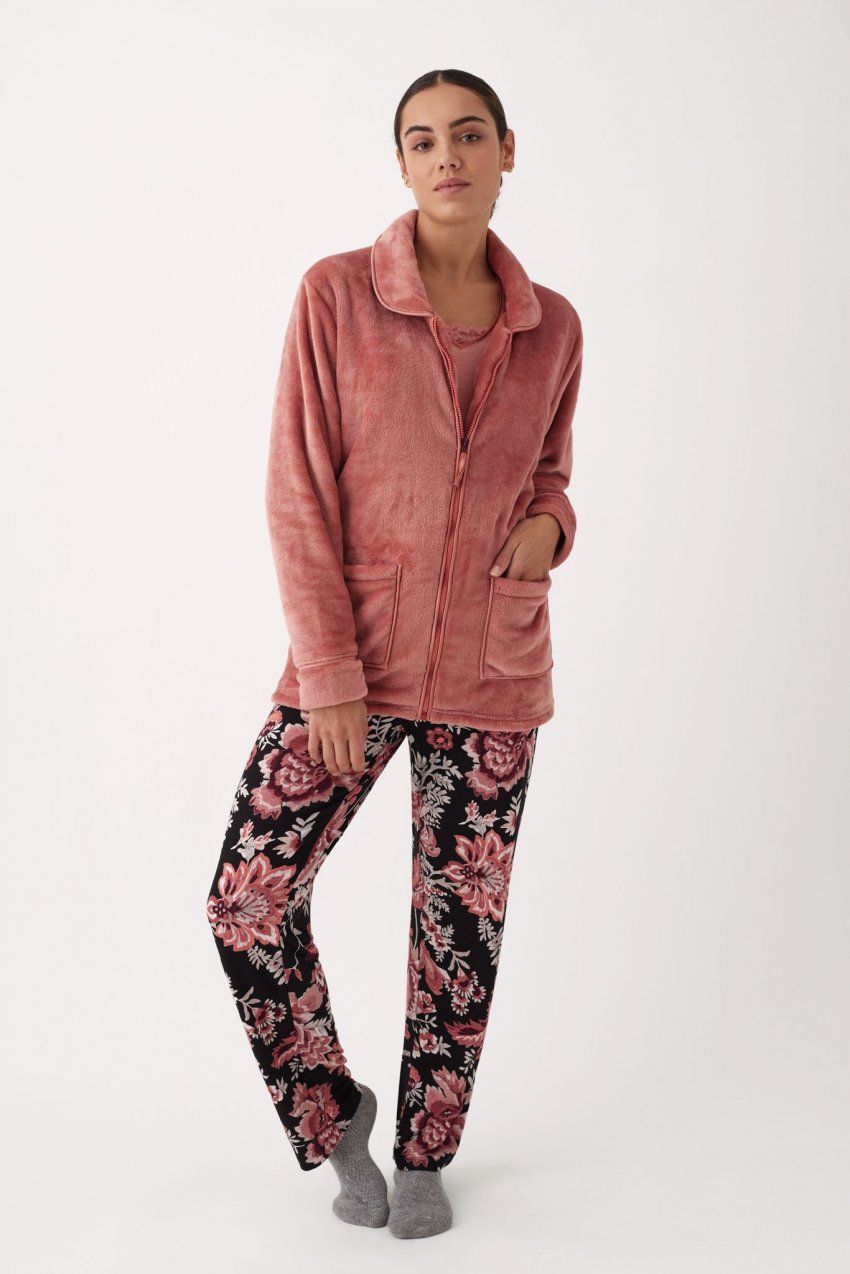 N 19832 PIJAMA MUJER + BATA (3 PIEZAS) PROMISE