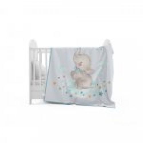 964 MANTA CUNA TERCIOPELO ELEFANTE INTERBABY  110X140