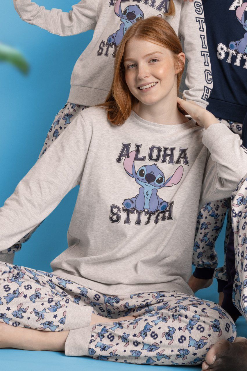 63664 PIJAMA MUJER STITCH AL POR MAYOR
