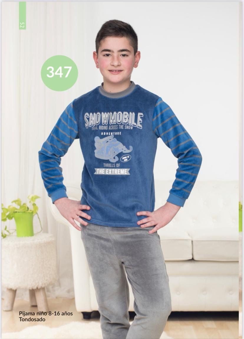 KN 347 PIJAMA NIÑO TERCIOPELO (8 16) KINANIT