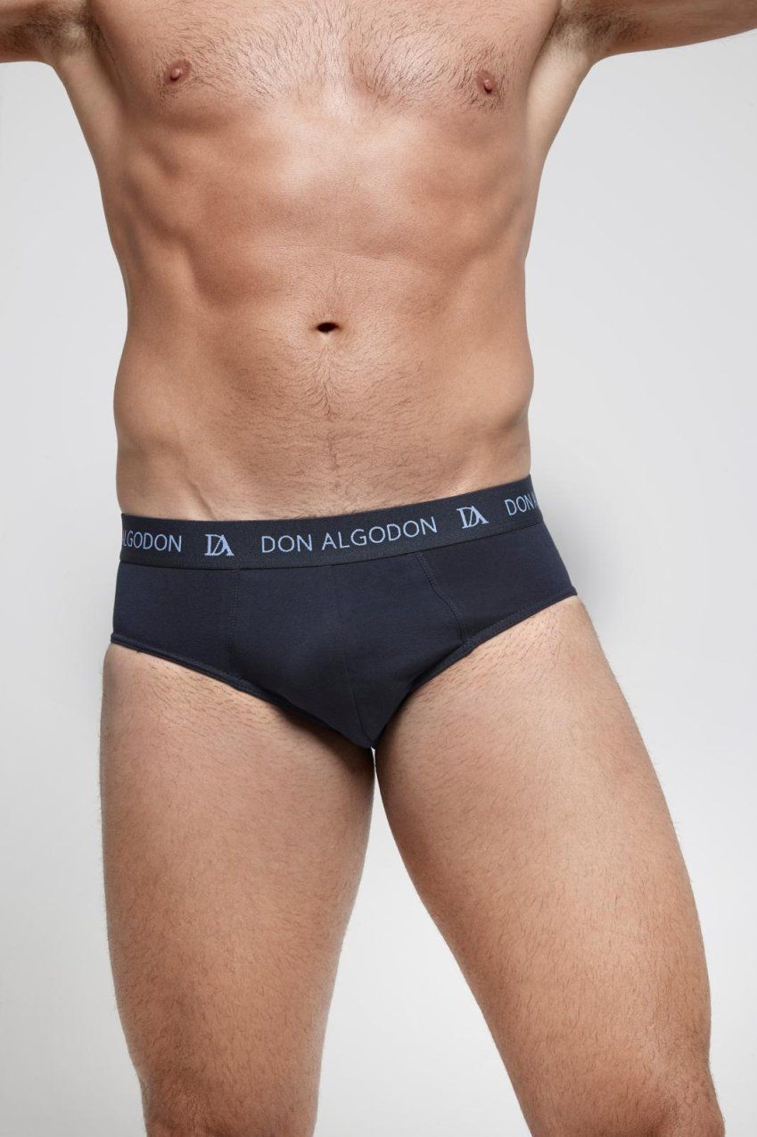 Vista lateral de slip Don Algodón PS725 pack de 2 para hombre al por mayor en Nati Campos, tejido de algodón elástico cómodo