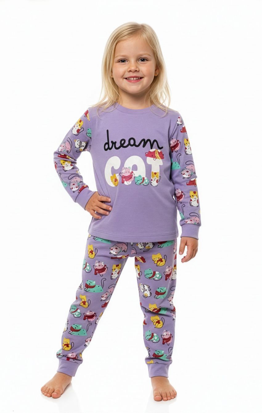 KN 259 PIJAMA NIÑA ALGODON INTERLOCK 2 a 6 AÑOS KINANIT