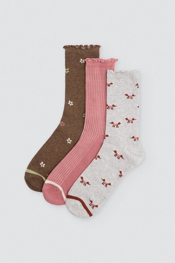 Calcetines de mujer sin puño Ysabel Mora ref. 12108 estampados surtidos talla 36 41