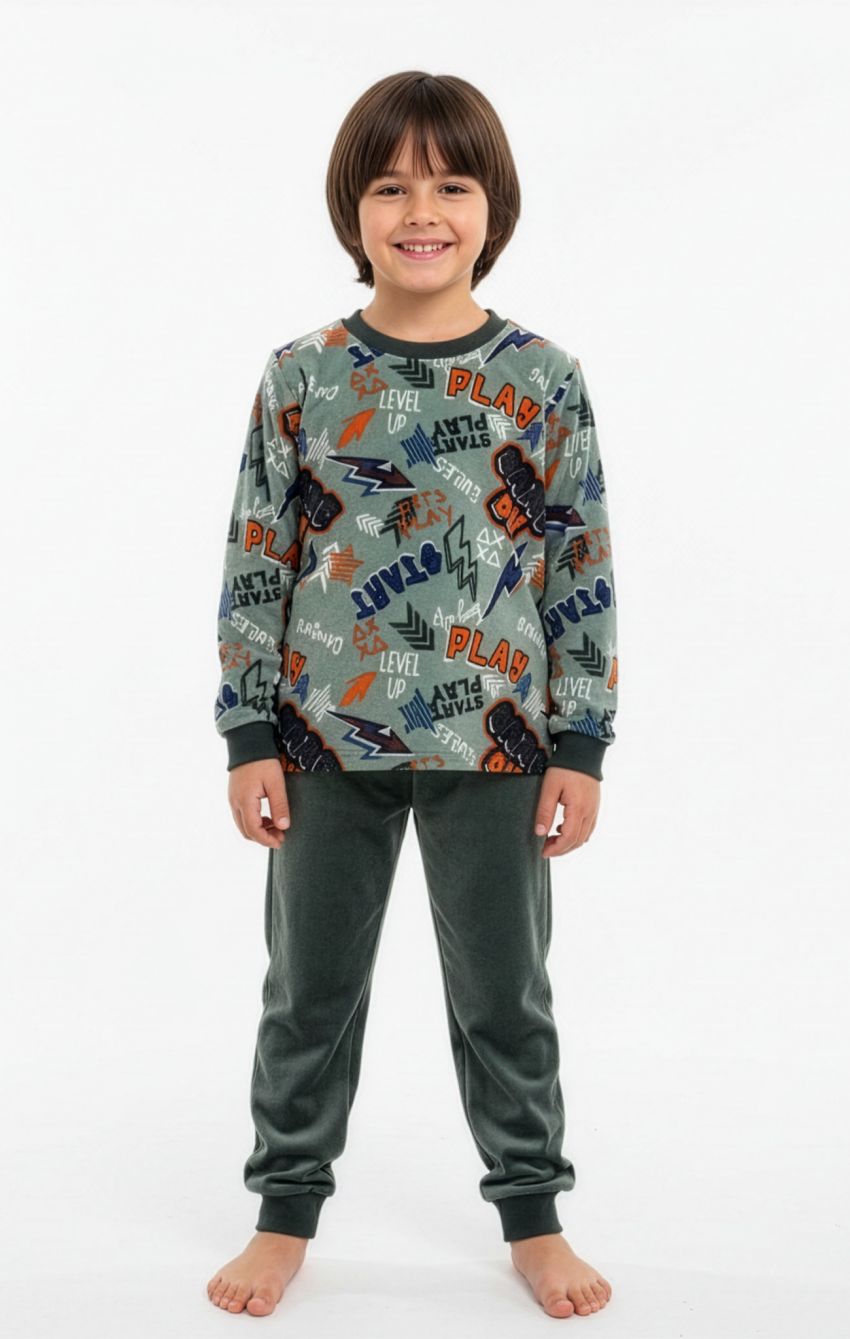 pijama infantil a por mayor de tejido suave de spandex 363 kinanit