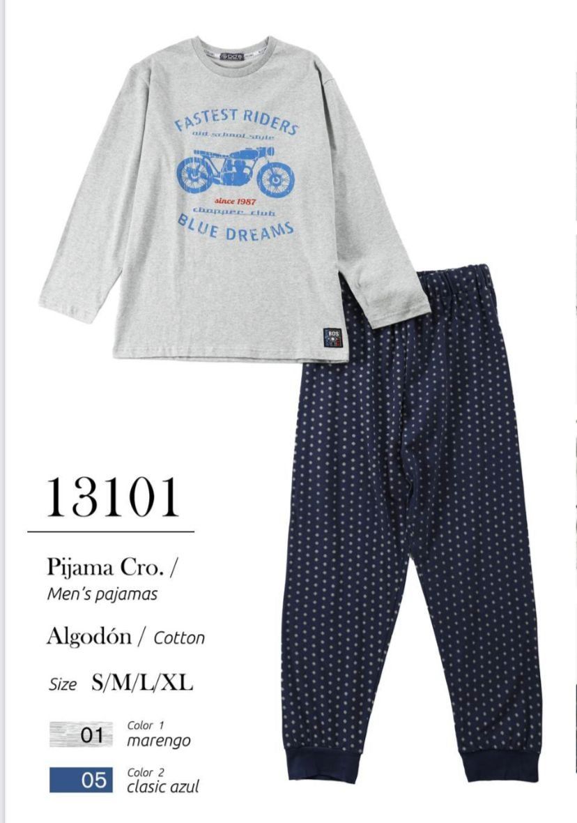13101 pijama cballero algoson blue dreams