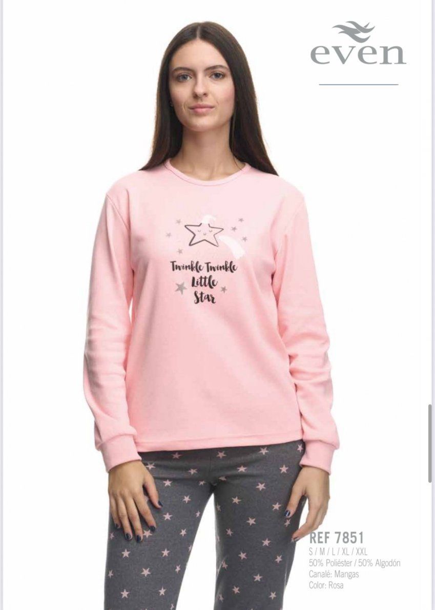 7851 PIJAMA SEÑORA ALGODON FELPA EVEN