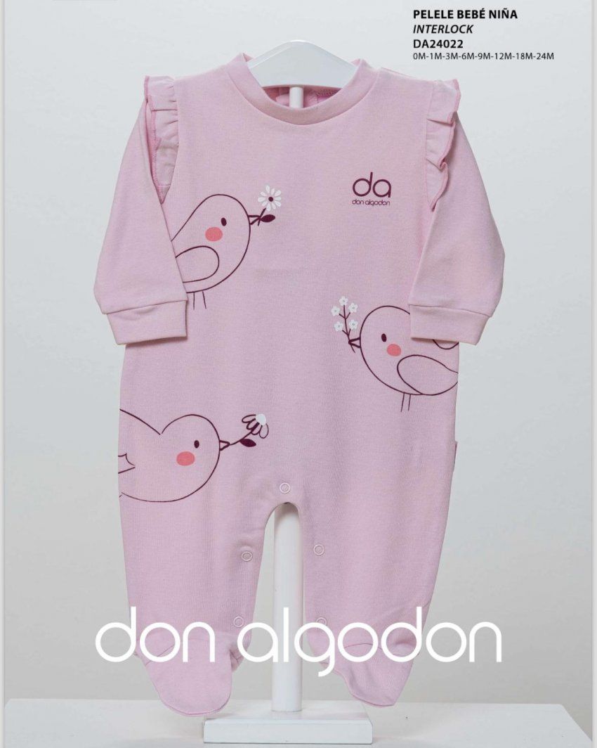 DA 24014 PELELE BEBE INTERLOCK 0 A 24M  DON ALGODON