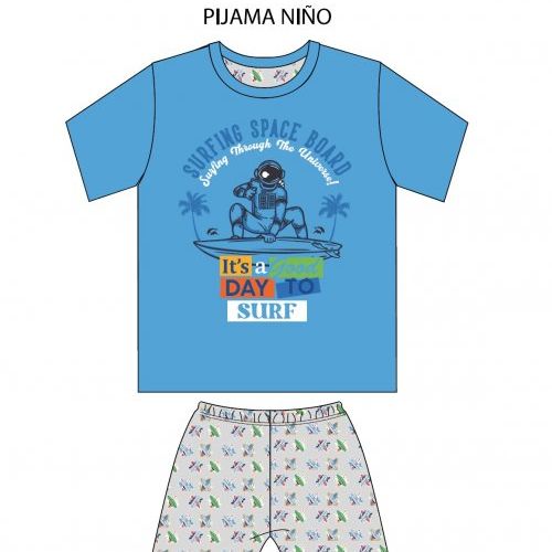 KN 311 PIJAMA NIÑO VERANO  25 8 A 16  KINANIT