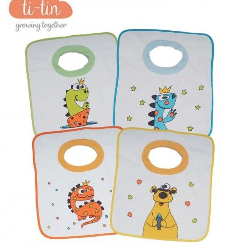 2309 BABEROS SUPER GRANDES 33X36 RIZO PALSTICO PACK12 SURTIDOS TIN TIN
