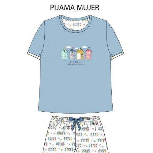 KN 592 PIJAMA SEÑORA VERANO KINANIT al por mayor