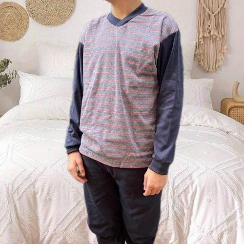 7648 PIJAMA CABALLERO ALGODON  FELPA ASSMAN