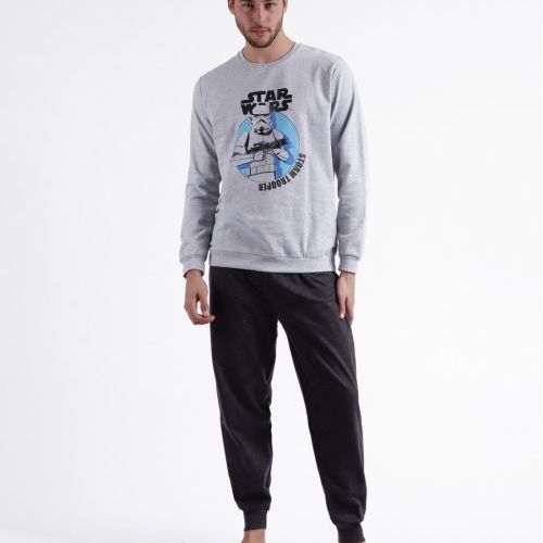 60714 PIJAMA CABALLERO ALGODON CON FELPA STARS WARS ADMAS