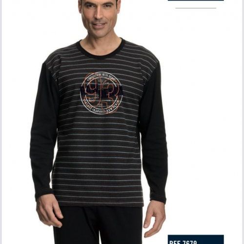 7679 PIJAMA CABALLERO ALGODON  FELPA ASSMAN