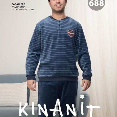 KN 688 PIJAMA CABALLERO TERCIOPELO + TALLAS GRANDES KINANIT