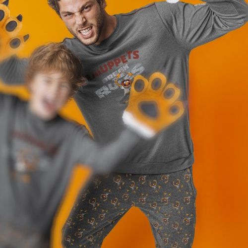 62198 PIJAMA HOMBRE 100% ALGODON ANIMAL MUPPET ADMAS