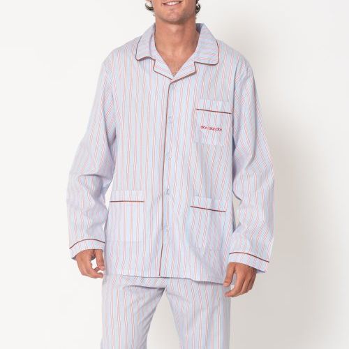 DA24313L PIJAMA CABALLERO POPELIN DON ALGODON