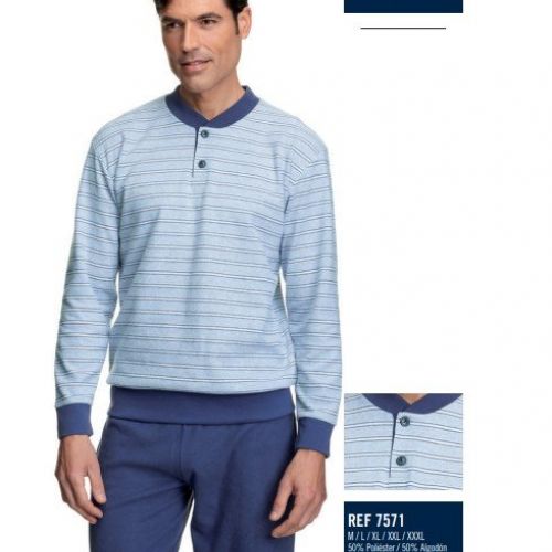 7571 PIJAMA CABALLERO ASSMAN  ALGODON FELPA