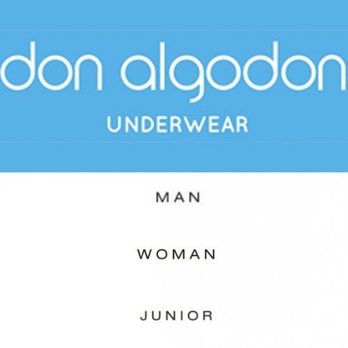 Somos distribuidores principales de la MARCA DON ALGODÓN, donde encontrará un gran surtidos de productos:

Pijamas DON ALGODÓN, tanto para bebe, niño, niña, señora y caballero
Batas DON ALGODÓN, tanto para bebe, niño, niña, señora y caballero
Calcetines DON ALGODÓN de señora y caballero
Boxer y Slip DON ALGODÓN de niño y caballero
Bragas DON ALGODÓN de señora y niña
Tangas DON ALGODÓN de señora,
Camisetas DON ALGODÓN de caballero