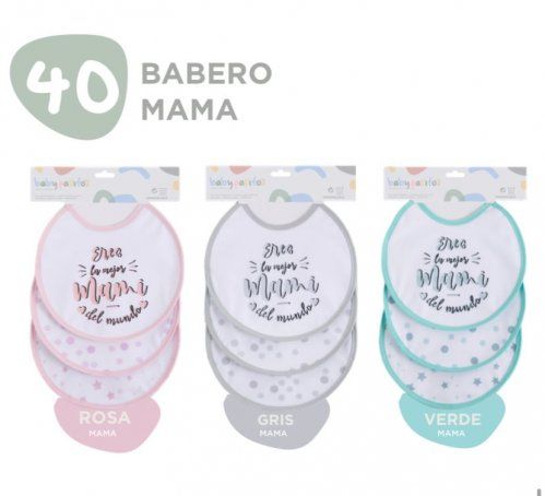 40 BABEROS  PACK 3 MAMI BABY PASITOS