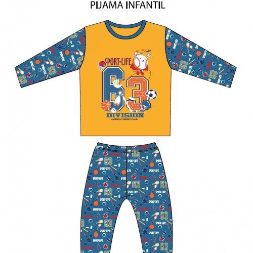 KN 109 PIJAMA NIÑ0 VERANO  2 A 6 KINANIT