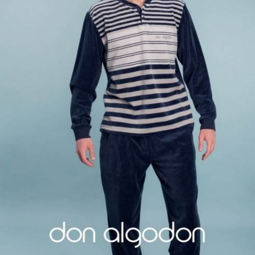 DA 21309 PIJAMA CABALLERO  TERCIOPELO DON ALGODON