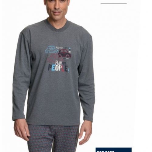 7590 PIJAMA CABALLERO ASSMAN  ALGODON FELPA