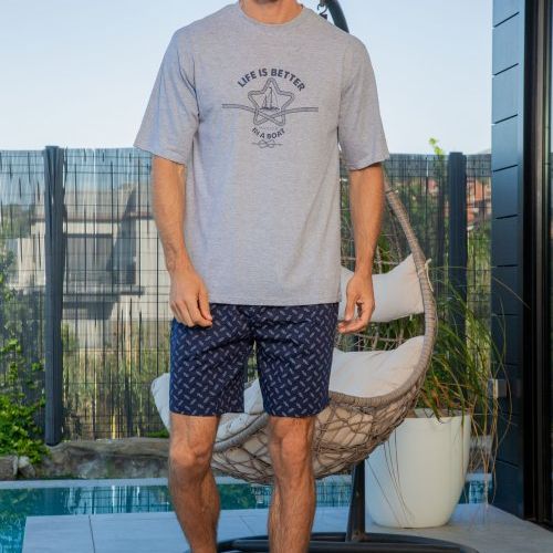255018 PIJAMA HOMBRE MANGA CORTA VERANO MUSLHER