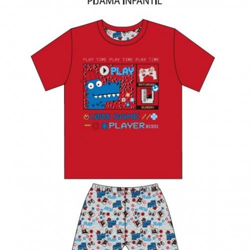 KN 110 PIJAMA NIÑO M/CORTA VERANO 2 A 6 KINANIT