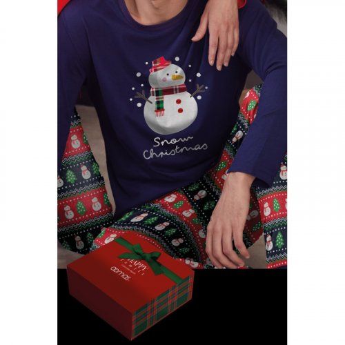 55557 PIJAMA CABALLERO INTERLOCK MUÑECO NIEVE ADMAS