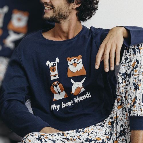60300 PIJAMA CABALLERO PERROS ADMAS