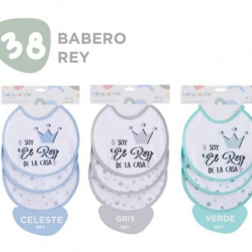38 BABEROS  PACK 3 REY BABY PASITOS