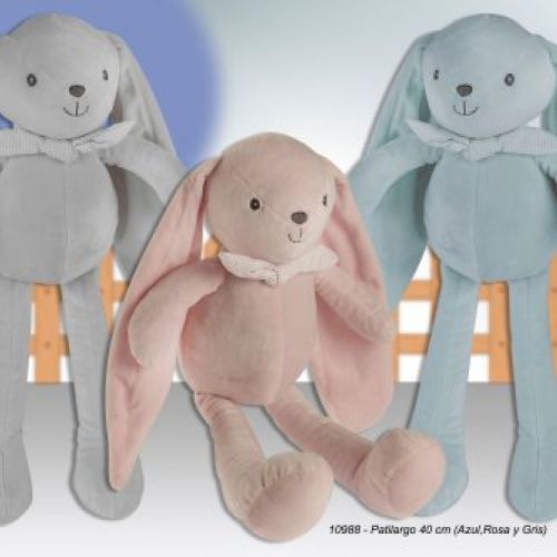 10988 CONEJO PELUCHE OREJAS LARGAS BORDAR GAMBERRITOS