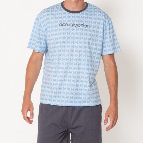 DA24306 PIJAMA CABALLERO VERANO DON ALGODON
