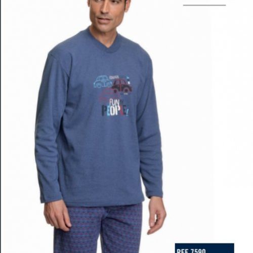 7590 PIJAMA CABALLERO ASSMAN  ALGODON FELPA