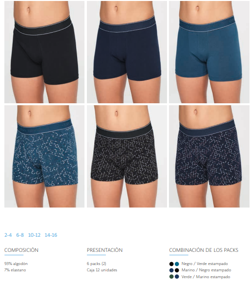 PB04 BOXER NIÑO DON ALGODON PACK-2 ( Precio Ud 2,40€)